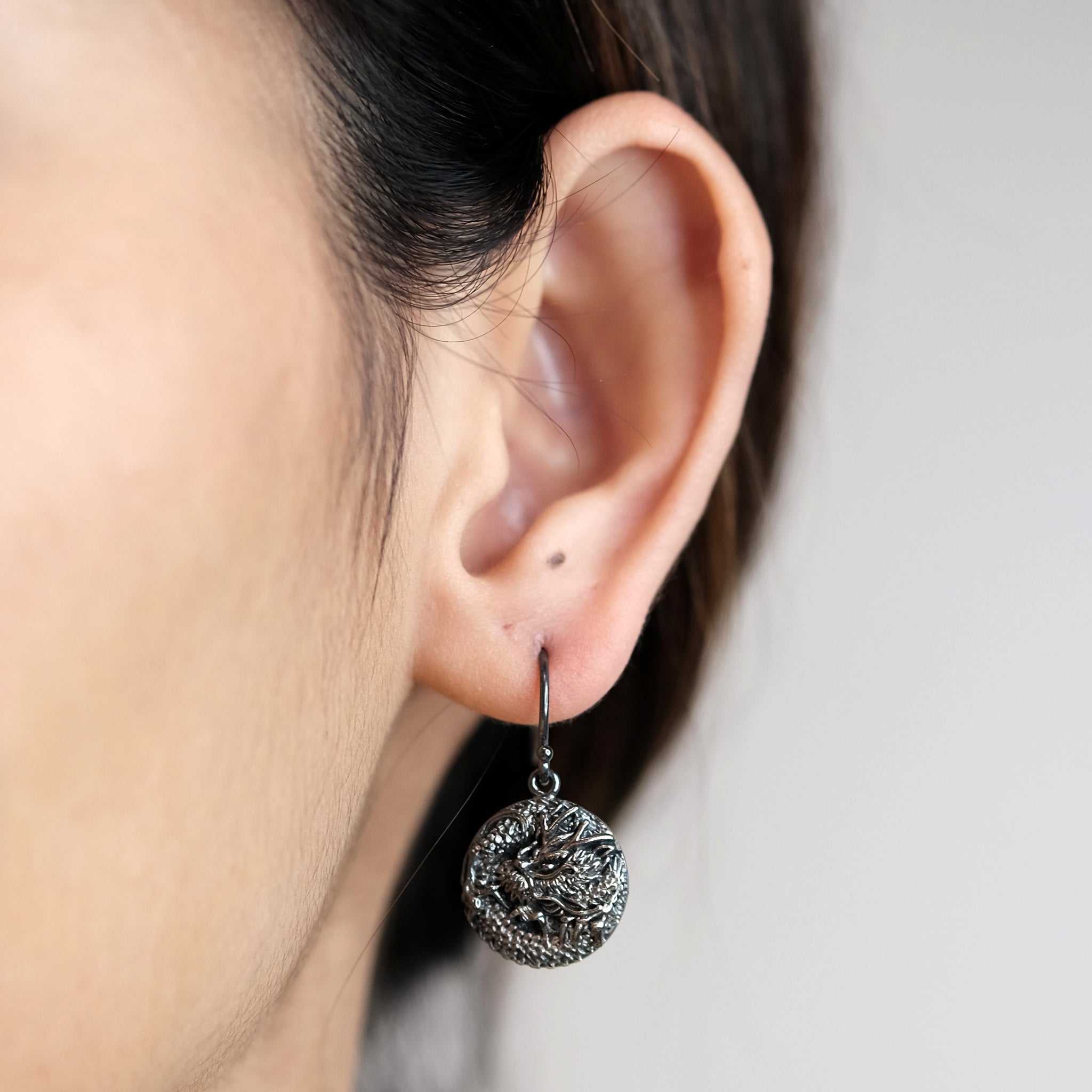 Dragon drop earrings