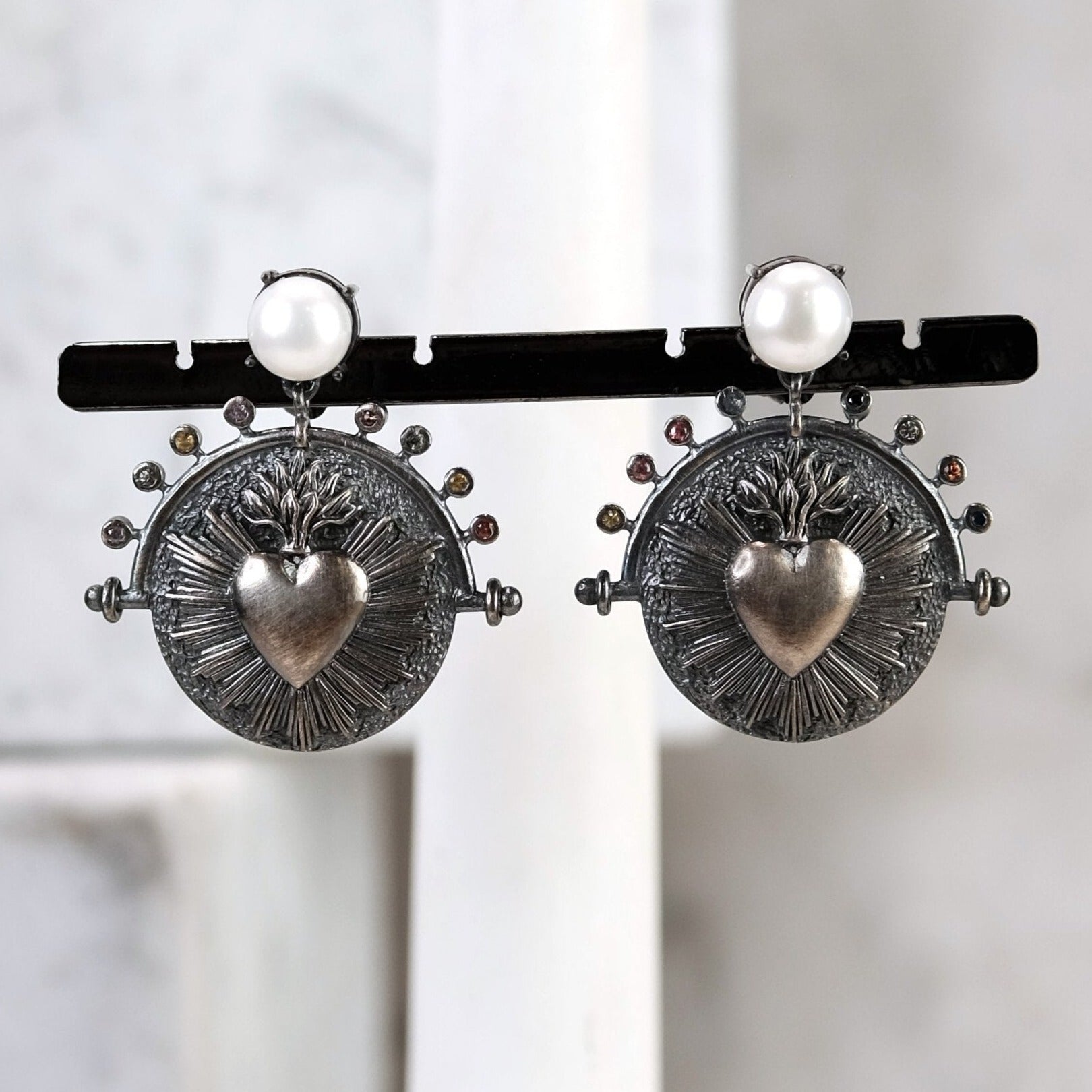 The Madstone sacred heart earrings