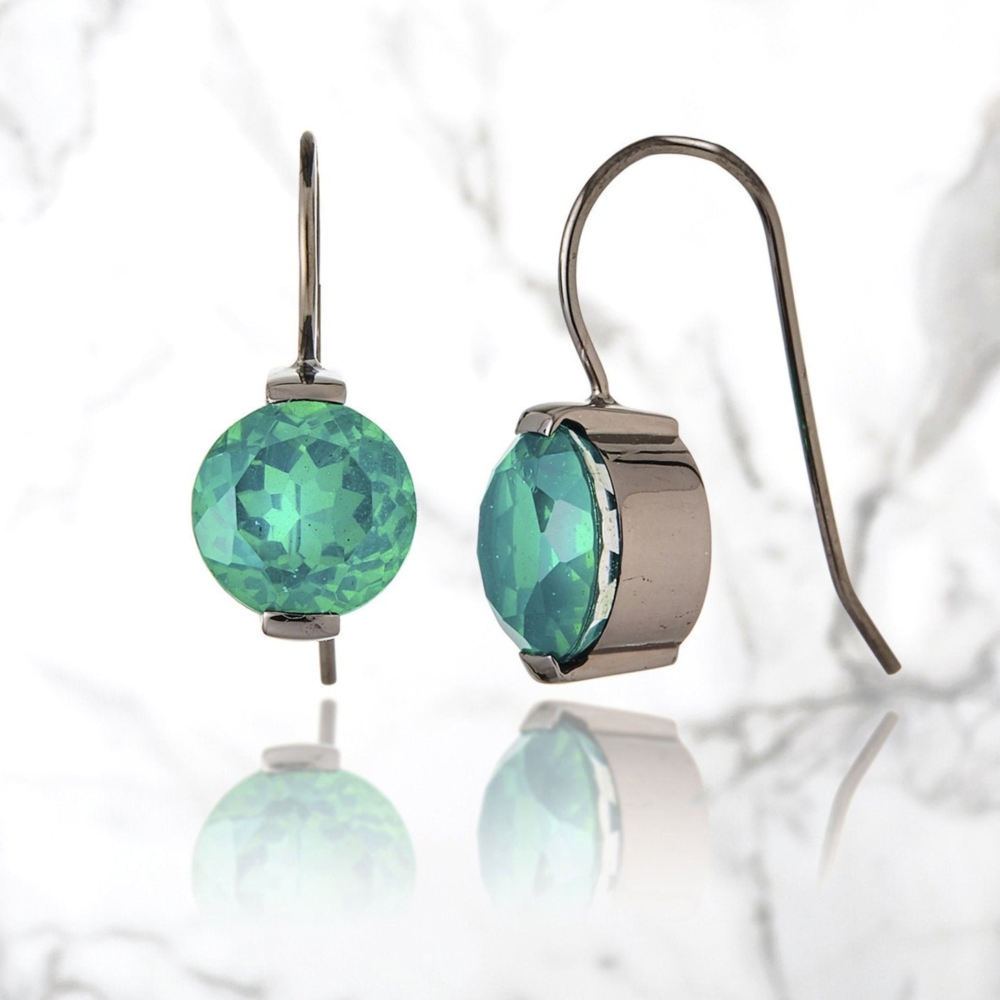 MCL Design green quartz earrings